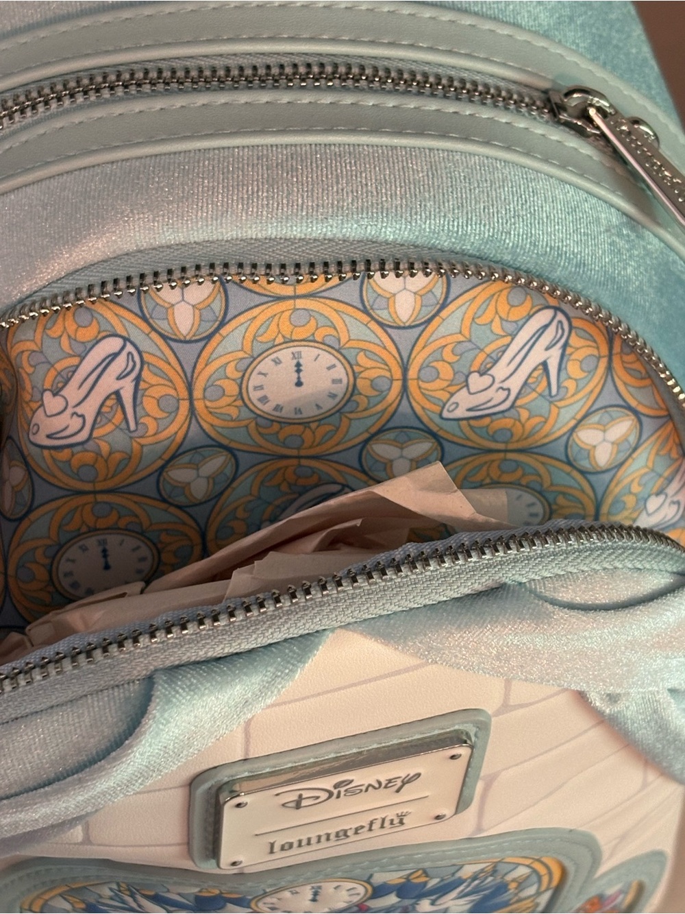 Disney Loungefly Cinderella Stained Glass Mini Backpack - Picture 3 of 3